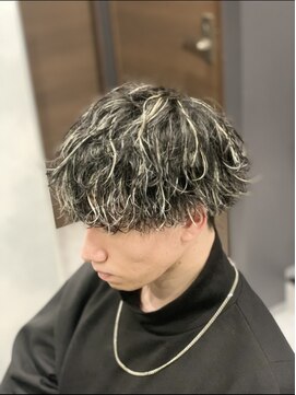 クレオ 福大通り店(CREO) シャドウパーマ×ウルフ◎無造作くせ毛風色気メンズ
