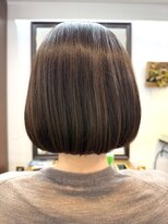 ヘアーサロン ラフリジー(Loufreasy)&nbsp;まとまりやすい艶ブラウンの丸みボブ