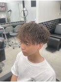 ツイストスパイラルパーマ/前下りマッシュ