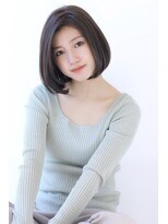 オーロ 宝塚店(ORO)&nbsp;アッシュブラウン前下がり大人かわいい小顔フレンチボブ大人ボブ