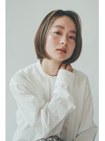 フィルムス 銀座(FILMS) レイヤーカット/デザインカラー/ウェットヘア/オリーブベージュ