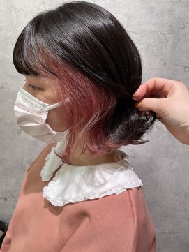 ラフトーキョウセカンド(RAF TOKYO 2nd) 【RAFTOKYO 2nd Rina】インナーカラー×ピンクカラー