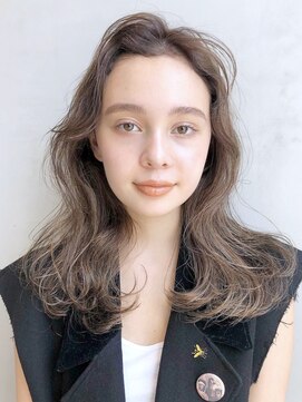 アイティーバイアルバム 八王子店(IT by ALBUM) ウェーブロング_イヤリングカラーラベンダーカラー_8319