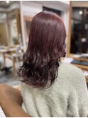 ヘアカラー　チェリーブラウン　レッドカラー