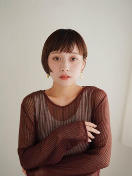 ムク 甲府(muku.) ミディアムヘア/斜めバング/グレージュカラー/甲府駅