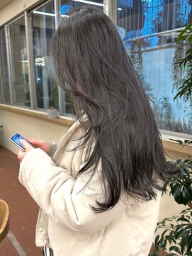 パークレーン アイス イヴェン(park lane ICI yeven) 初カラー 赤み消しカラー ワンカラー ロングレイヤー/momoka