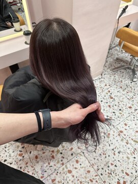 ボタン シブヤ(VOTAN SHIBUYA) 韓国ヘア/顔まわりカット/艶感カラー/ラベンダーグレージュ