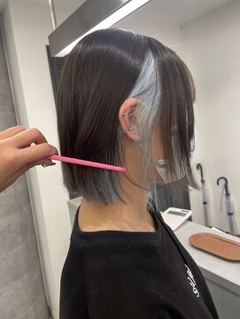 ルーブ トウキョウ(Loob. TOKYO) 黒髪デザインカラーインナーカラーベージュアンブレラカラー池袋