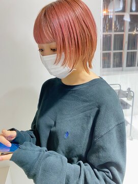フリーシャ(freesha) [freesha＊arai]軽めなマッシュウルフ×ピンクベージュ