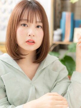 カバーヘア ブリス 北浦和(COVER HAIR bliss) シースルー前髪ことりベージュ小顔丸みロブh3北浦和20代30代40代