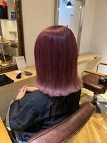 ローマ ギンザ(ROMA Ginza)&nbsp;ダークピンク × 切りっぱなしボブ