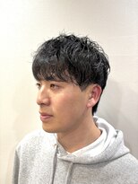 銀座マツナガ 神田店&nbsp;セット時短緩め癖毛風パーマツーブロック無造作セット