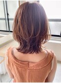 セミディミニウルフうる艶髪デジタルパーマ美髪#238f0504