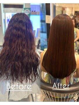 パーマ落としラボ アピッシュ 銀座(apish) 浅子小百合/パーマ落とし12000円コース&メンテナンスカット