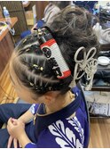 祭りヘアセット