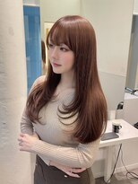 パルス ヨコハマ(PULSE yokohama)&nbsp;韓国ピンクブラウンロングレイヤーワンカール