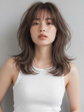 ヘアサロンエム 川越(HAIR SALON M) くびれ/レイヤー/ハイライト/外ハネ/川越/透明感/ミディアム
