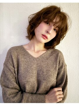 カバーヘア ブリス 戸田公園西口店(COVER HAIR bliss) ボブパーマ/ニュアンスパーマ/ミルクティーベージュ/p戸田公園