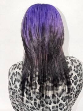 ココ 原宿(KOKO) *ルーツカラーパープルデザインカラーシャギーカット