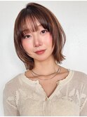 ◎ミディアムレイヤーカット似合わせカットモテ髪小顔韓国ヘア