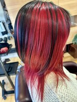 ヘアデザインフルーヴ(hair design fleuve)&nbsp;赤髪逆アンブレラカラー