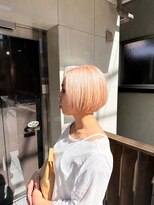 ワワ ヘアサロン 高円寺店(WAWA HAIR SALON)&nbsp;透明感たっぷりのペールピンクボブ