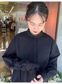 シースルーバング&ピンアレンジ