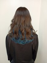 ヘアリゾートユア 新大久保店(hair resort YuA)&nbsp;ブルーインナーカラー