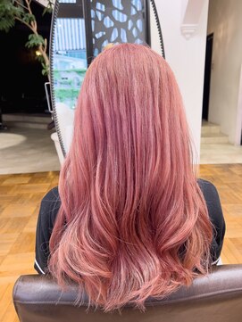 オブヘアーギンザ(Of HAIR GINZA) ワンブリーチ☆コーラルピンク