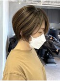 《After》仕上がりスタイル【白髪ぼかし脱白髪染めハイライト 】