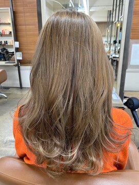 ベルクープス 天王寺店(Belle Coupes) 【BelleCoupes】ハイライトダブルカラー シルバーグレージュ