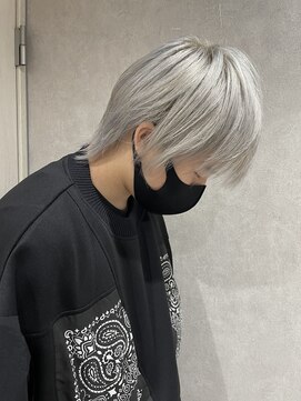 リアイス(Re:ICE) メンズマッシュウルフケアブリーチホワイトベージュシルバー