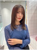 エアリーロング×ピンクベージュ×美髪［髪質改善/縮毛矯正］