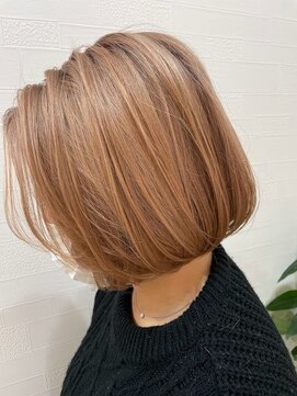 オーリーヘア 希望ヶ丘店(Olliy hair) 刈り上げボブ/細めハイライト/ニュアンスカラー/30代40代50代