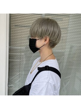 ミント(mint) メンズライクショート/ショート/ブリーチカラー/ミント