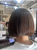 シンプルボブスタイル 丸みのある定番ボブ 施術例 藤枝