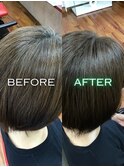 髪質改善カラー白髪染め