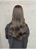 ブリーチなしWケアカラー×チャコールグレージュ