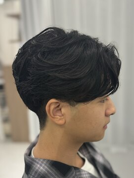 バース 梅田中崎町店(BIRTH) ニュアンスパーマセンターパートフェザーパーマ韓国メンズパーマ