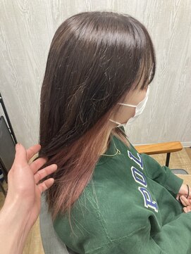 テーラヘアー つくば研究学園店(TELA HAIR) ピンクインナー【TELA HAIR つくば研究学園】