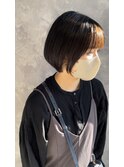 ミニボブ×ナチュラル×ブラウン