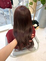 ハニー 町田(HONEY)&nbsp;美髪髪質改善暖色チェリーブラウンレイヤーカット小顔韓国巻き髪