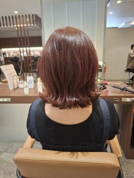 エイクス ヘア デザイン×美髪クリニック 千葉(AQs hair design) ミディアムヘア/暗めカラー/グランマッシュ/千葉