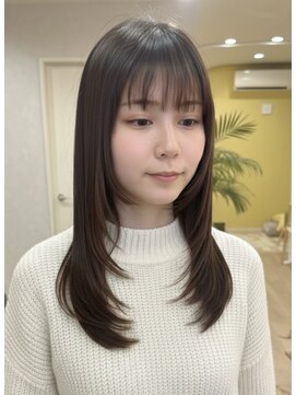 大人レイヤーカット/ハッシュカット/前髪あり/20代30代