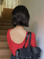 サンク 原宿 表参道(cinq) ミディアムボブ長め外国人風オリーブベージュヘーゼルベージュ