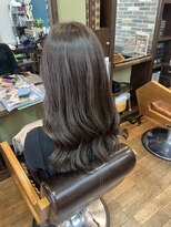 ロータスヘアーデザイン(Lotus Hair Design) 【lotus下枝】ブリーチなし/9トーン/オリーブグレージュ