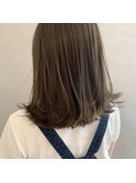 【&ONE 自由が丘】オリーブベージュ×切りっぱなしヘア