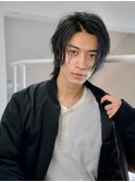 《CODE.LINE》メンズミディアムニュアンスパーマウルフ