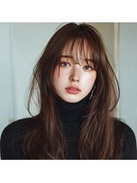 ハイブリッド サロン ピース(HYBRID SALON peace by Holistic Organic)&nbsp;ストレートナチュラルロング 「薄めバング×素髪ストレート」