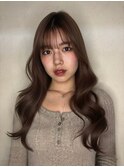 小顔春カットふんわりレイヤー大人可愛いナチュラルブラウン